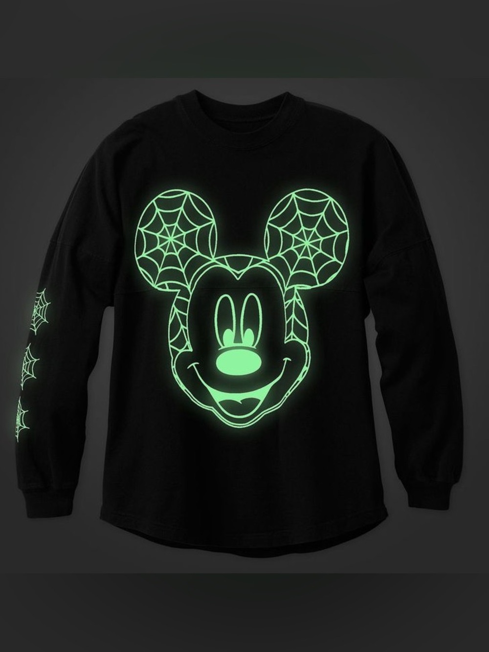 Mickey Mouse Halloween Spider Webs BOO Disney Parks Spirit Jersey Sz XL